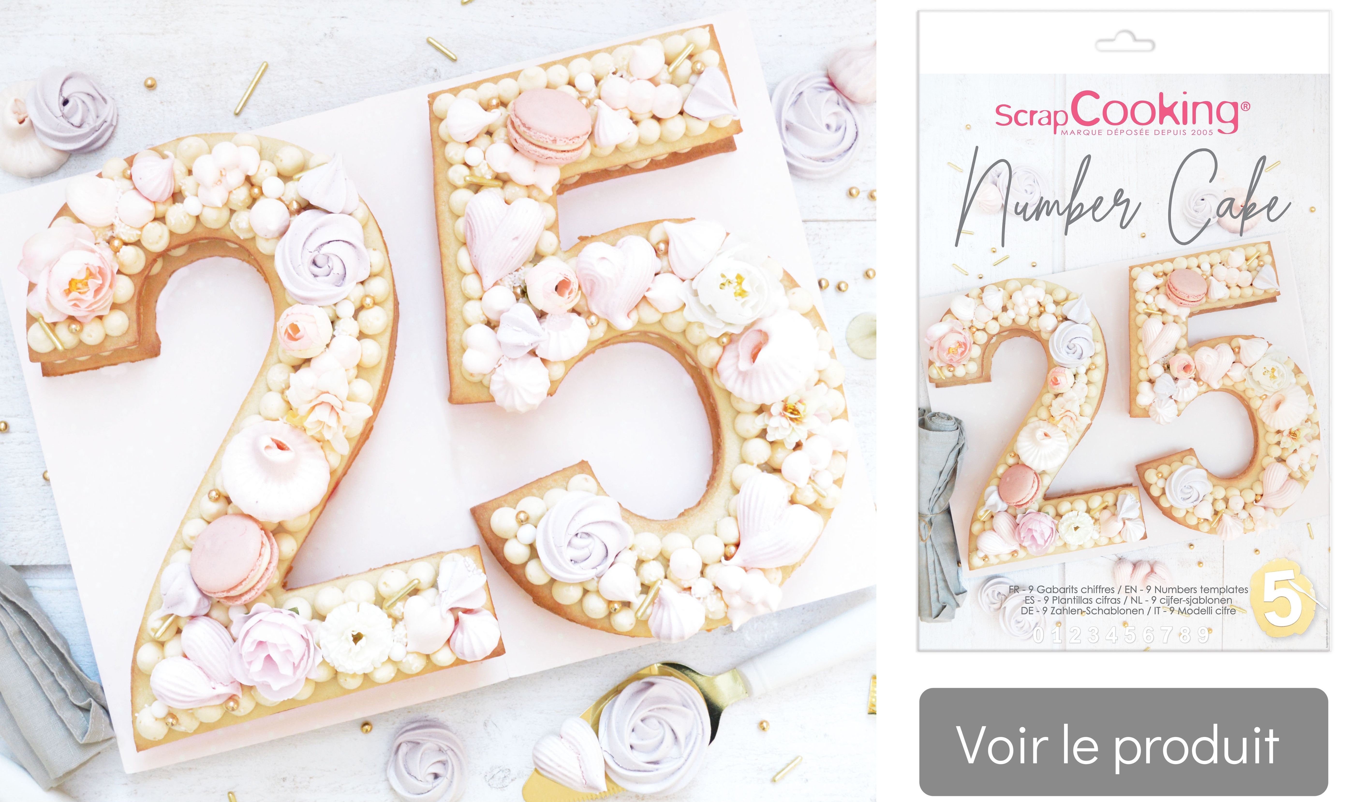 Kit Number cake anniversaire - ScrapCooking